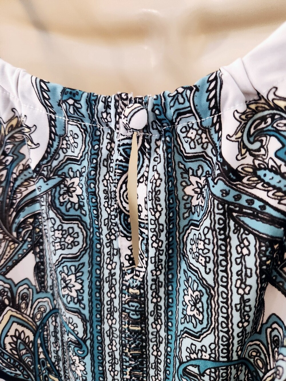 INC Boho Style Paisley Print Blousson Keyhole Cami | Large - Picture 8 of 11
